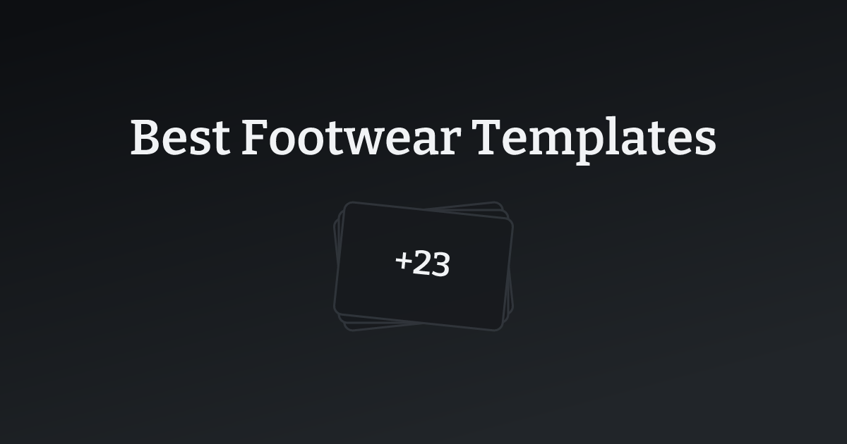 Best Footwear Templates with count