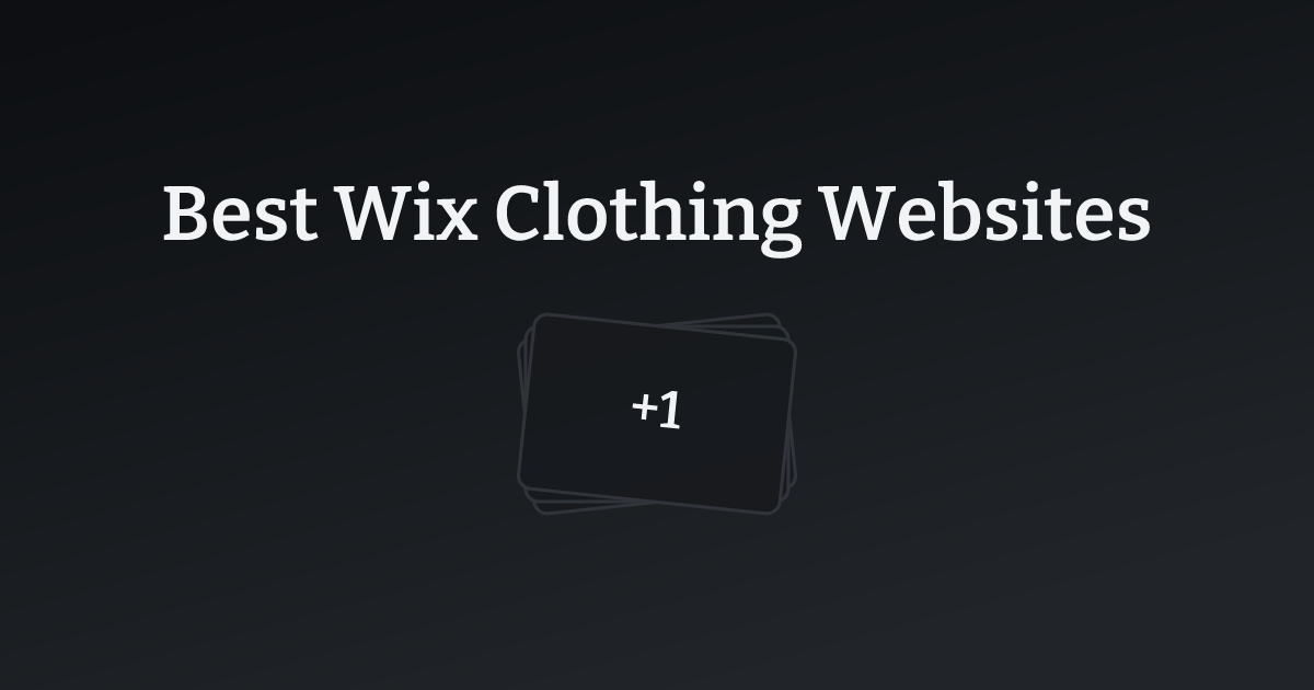Best Wix Clothing Websites with count