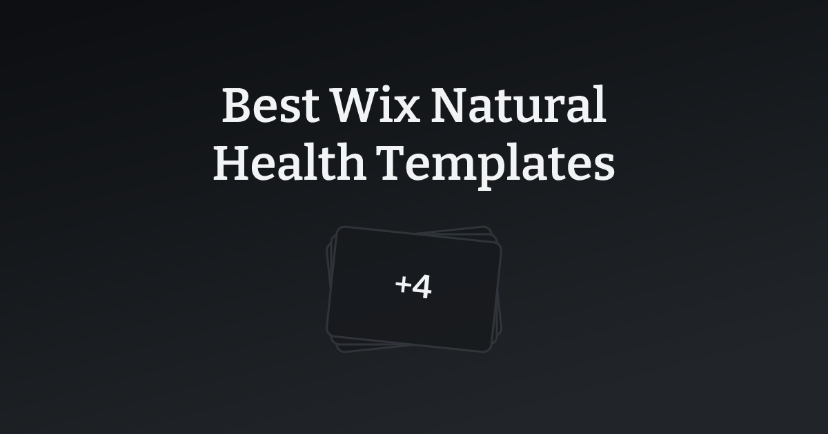Best Wix Natural Health Templates with count