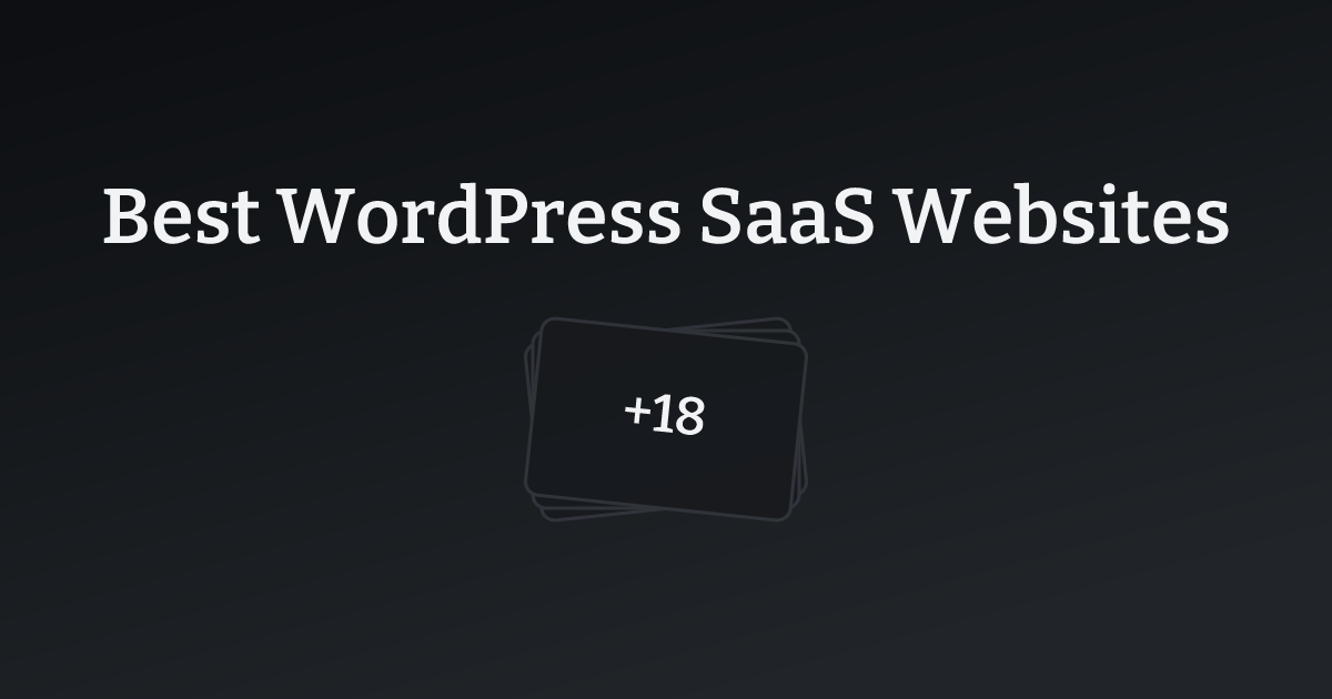 Best WordPress SaaS Websites with count
