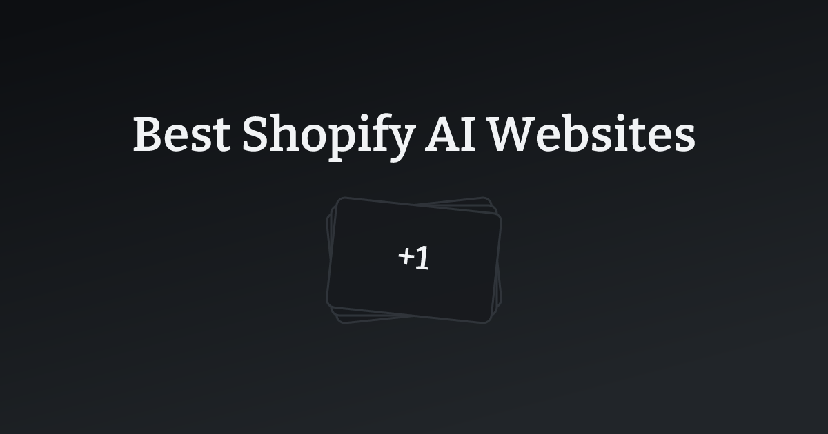 Best Shopify AI Websites with count
