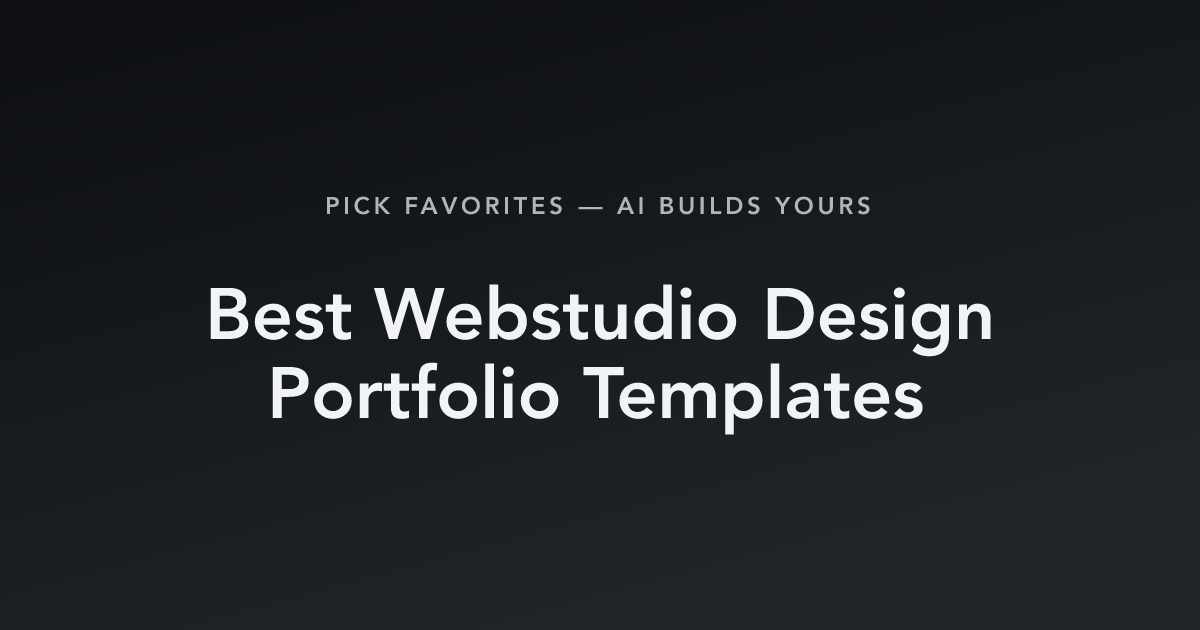 Best Webstudio Design Portfolio Templates with count