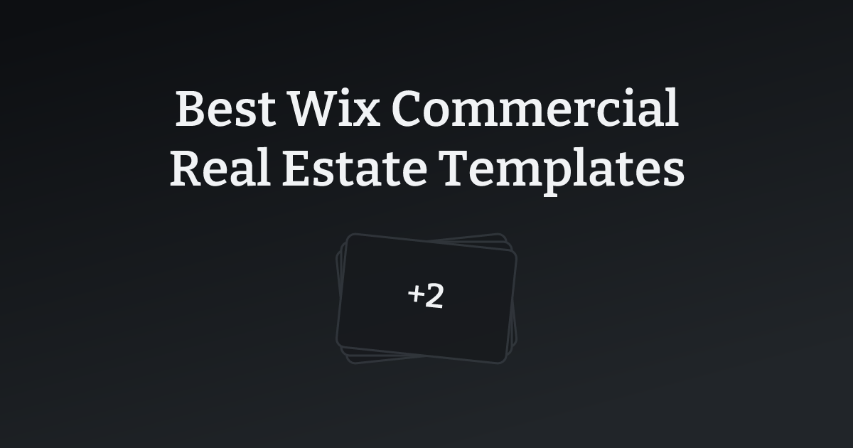 Best Wix Commercial Real Estate Templates with count