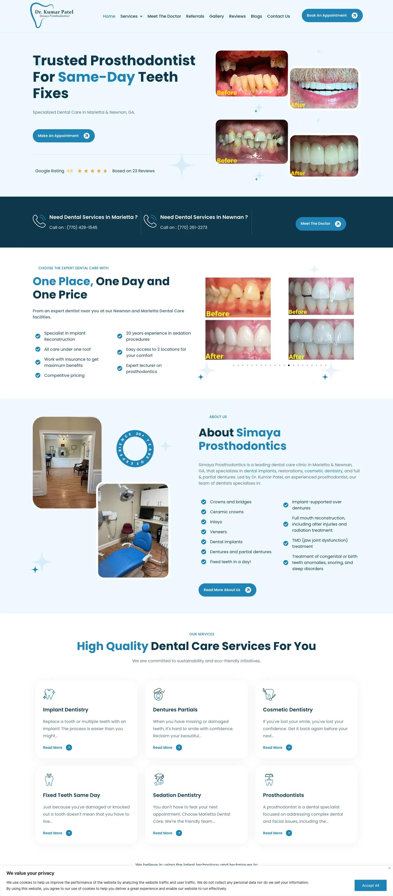Simaya Prosthodontics screenshot