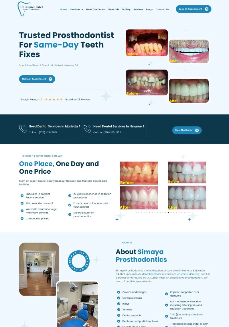 Simaya Prosthodontics screenshot