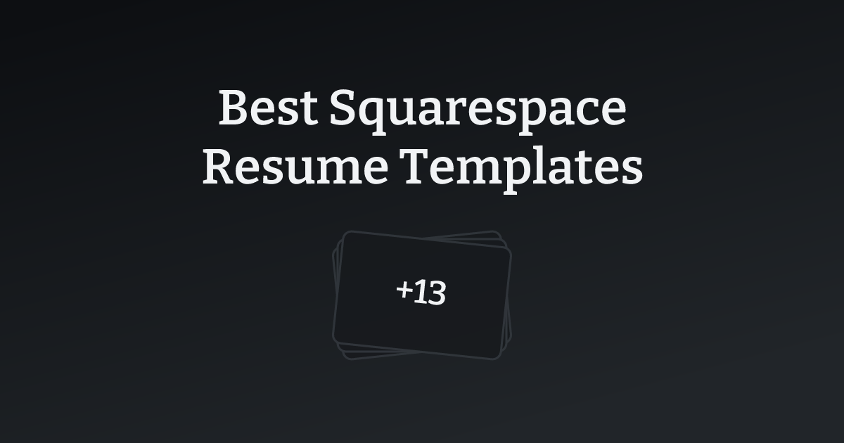 Best Squarespace Resume Templates with count