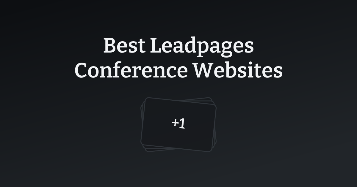 Best Leadpages Conference Websites with count