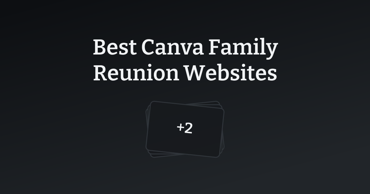 Best Canva Family Reunion Websites with count