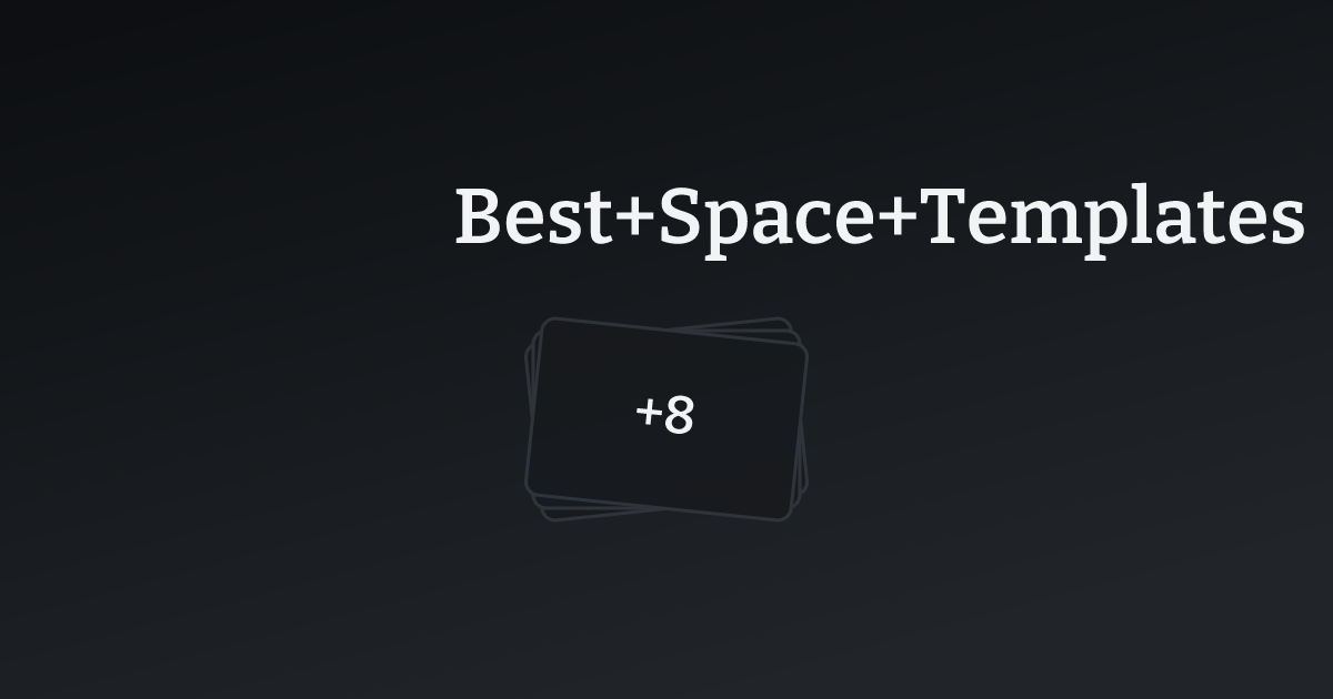Best Space Templates with count