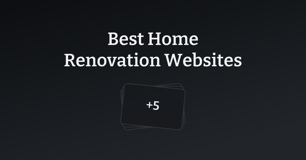 Best Home Renovation Websites with count