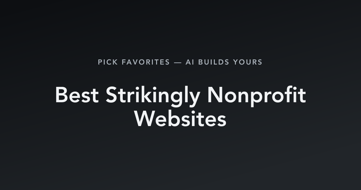 Best Strikingly Nonprofit Websites with count