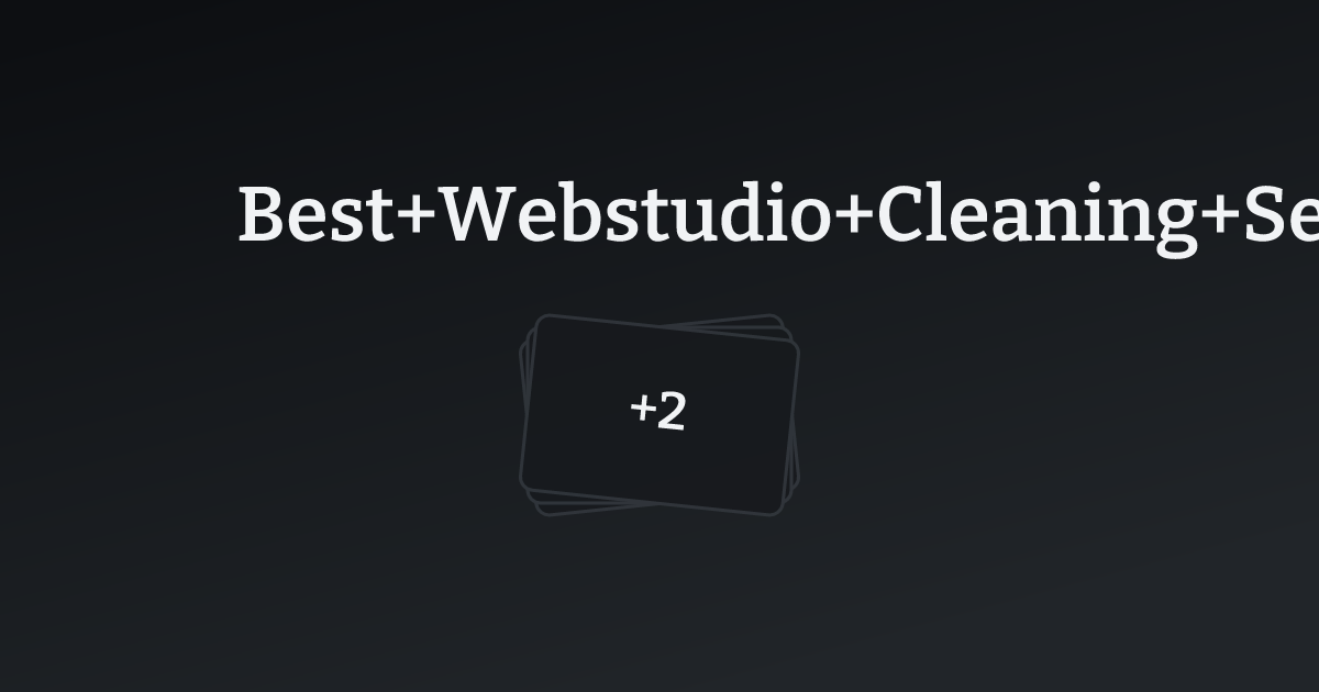 Best Webstudio Cleaning Services Websites with count