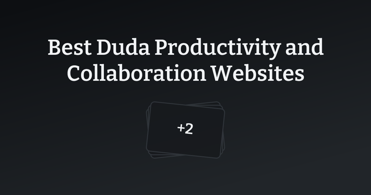 Best Duda Productivity and Collaboration Websites with count