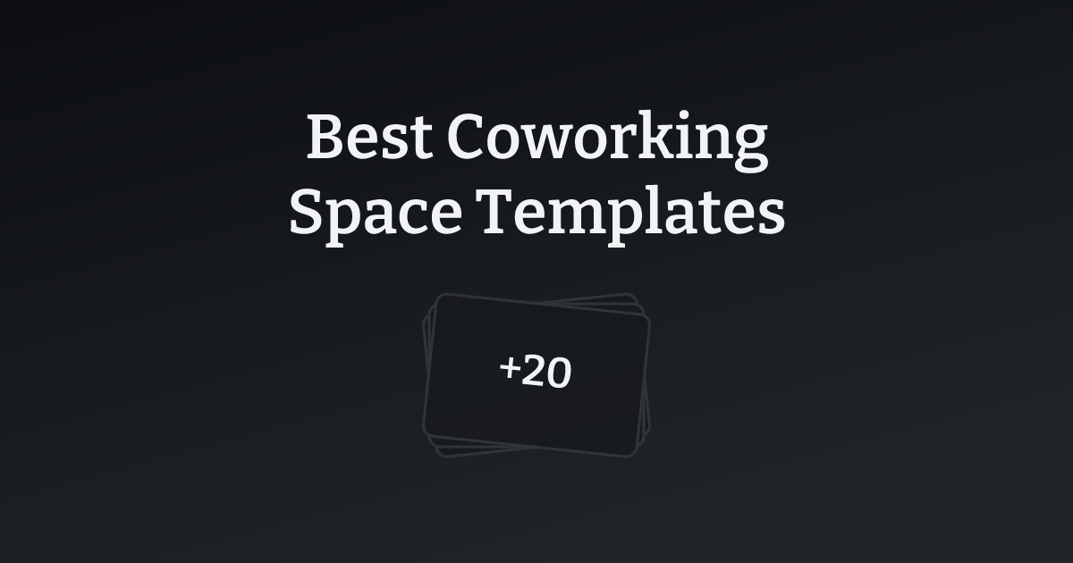 Best Coworking Space Templates with count