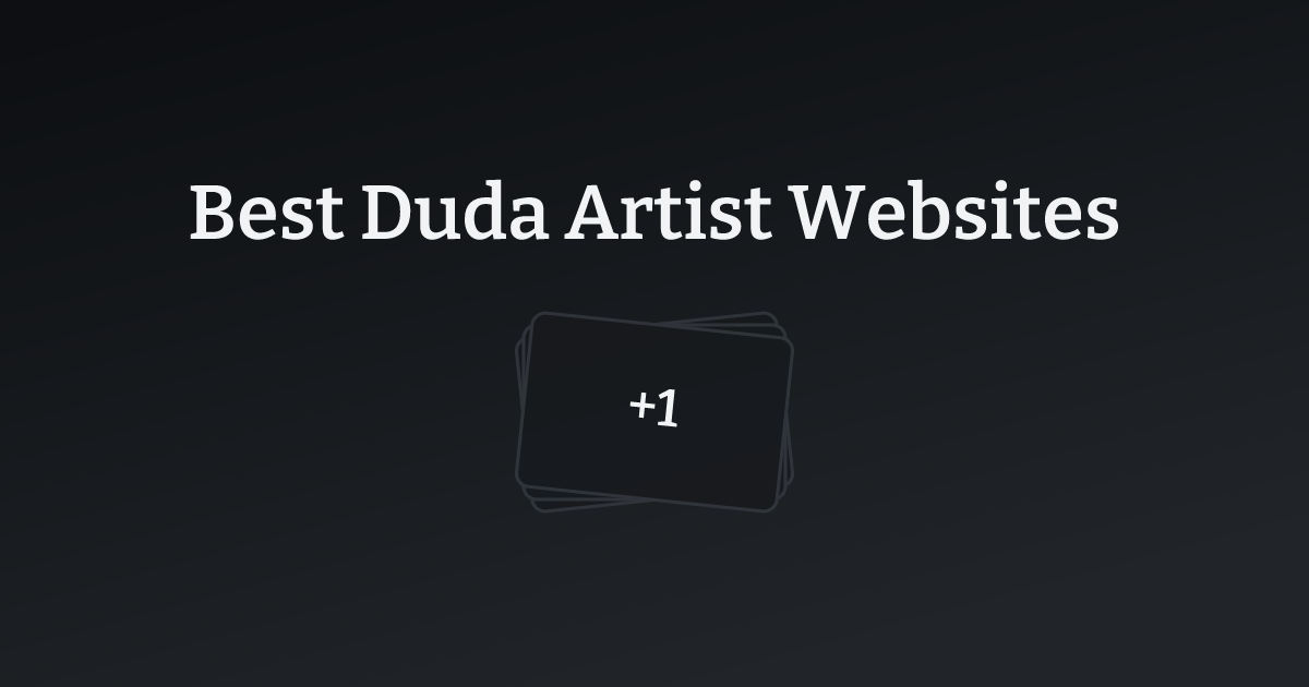 Best Duda Artist Websites with count