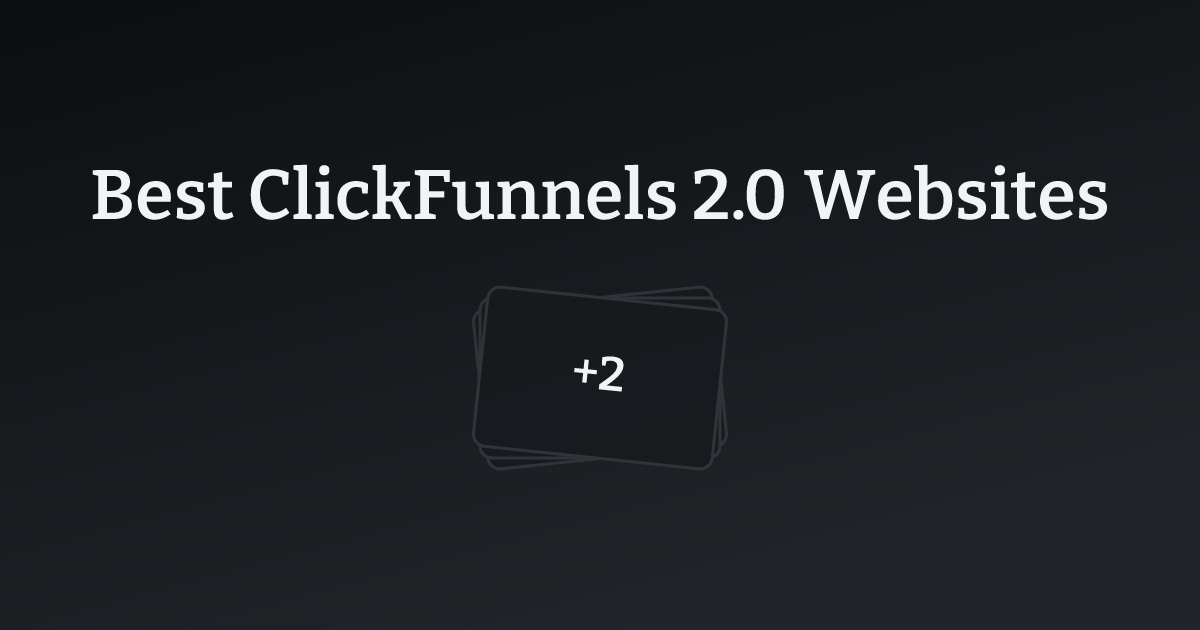 Best ClickFunnels 2.0 Websites with count