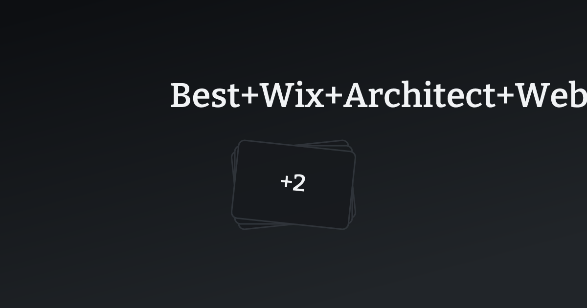 Best Wix Architect Websites with count