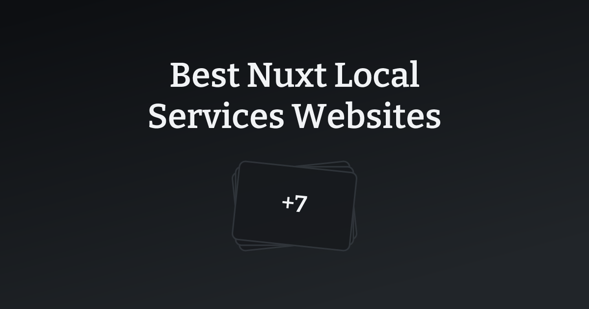 Best Nuxt Local Services Websites with count