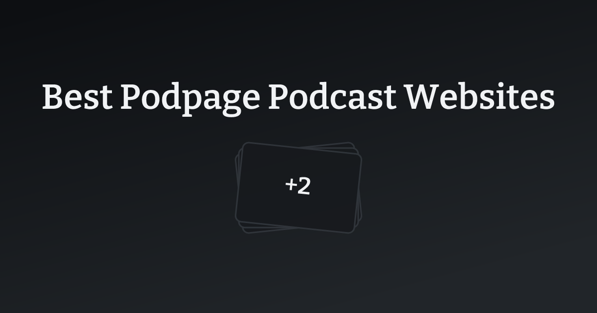 Best Podpage Podcast Websites with count