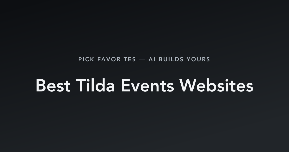 Best Tilda Events Websites with count