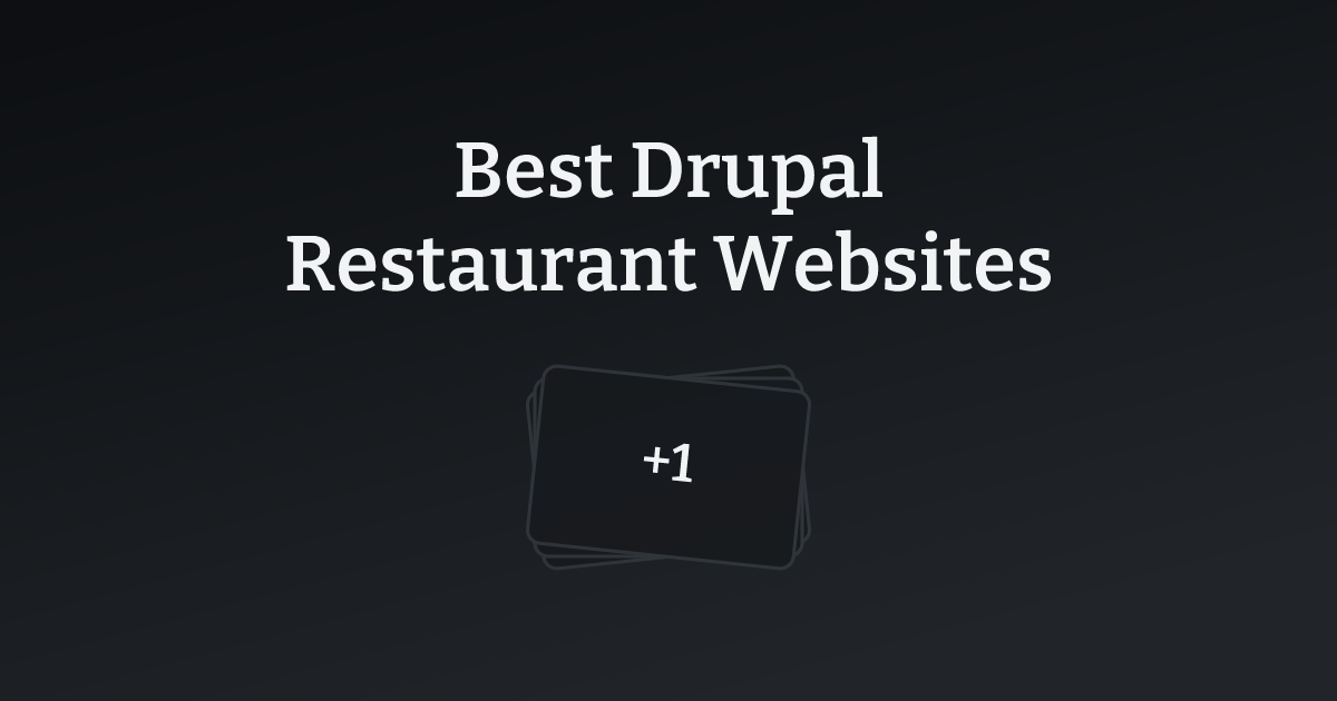 Best Drupal Restaurant Websites with count