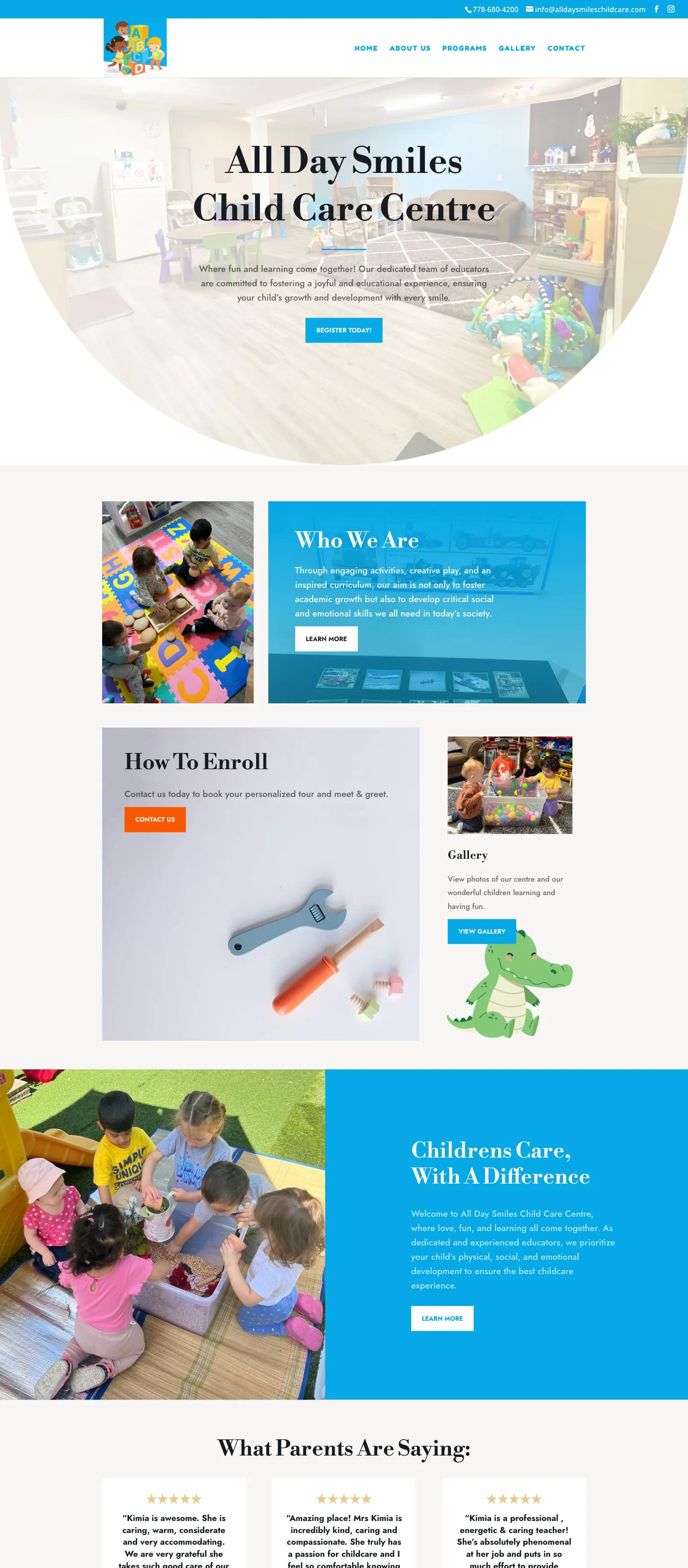 All Day Smiles Child Care Centre screenshot