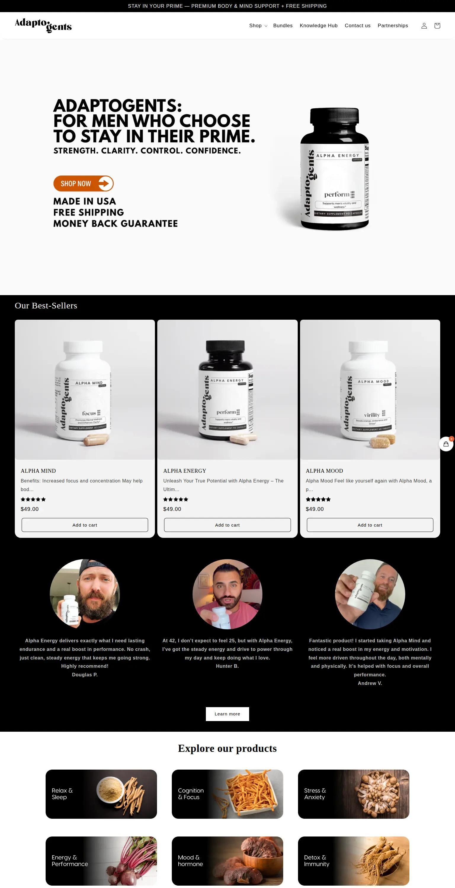 Adaptogents screenshot