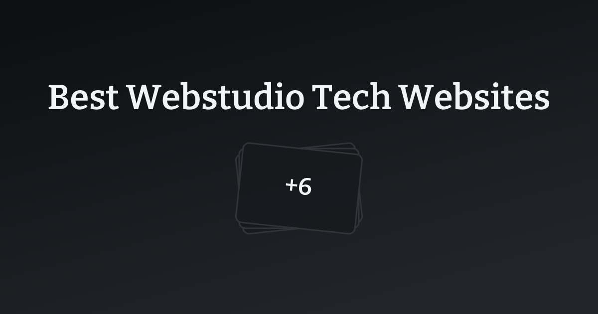 Best Webstudio Tech Websites with count