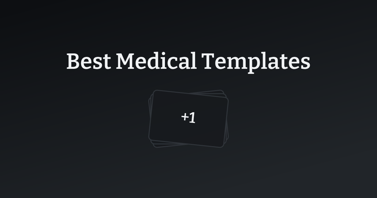 Best Medical Templates with count