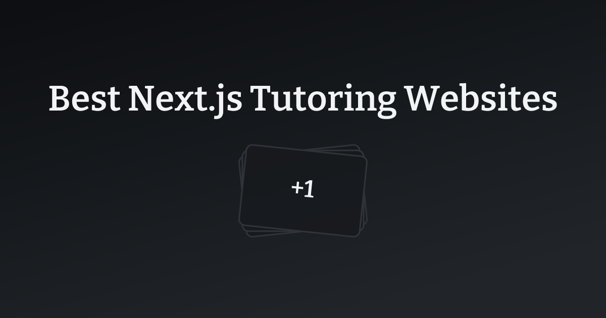 Best Next.js Tutoring Websites with count