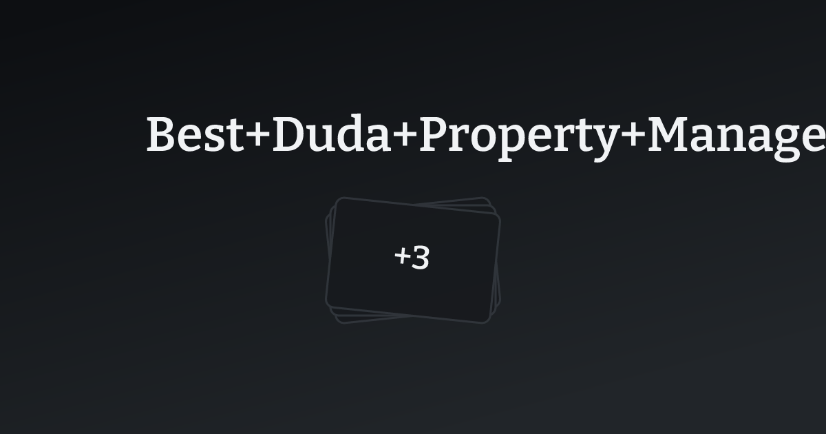 Best Duda Property Management Templates with count
