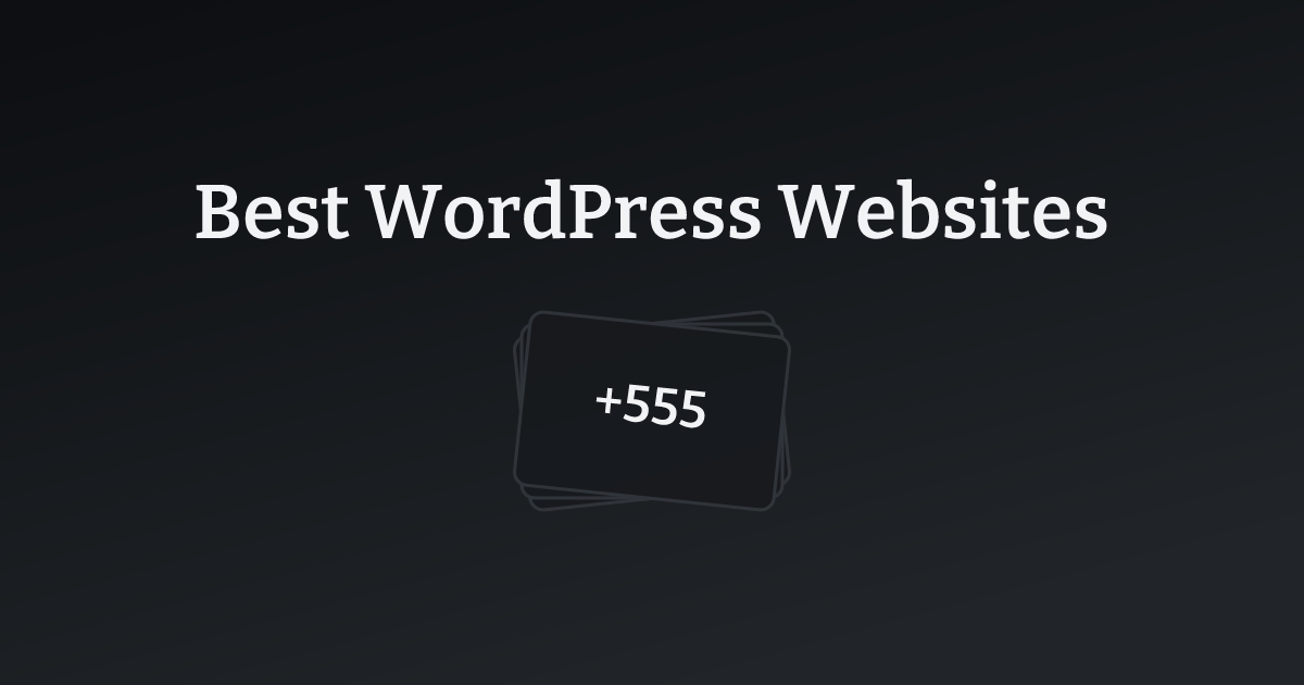 Best WordPress Websites with count
