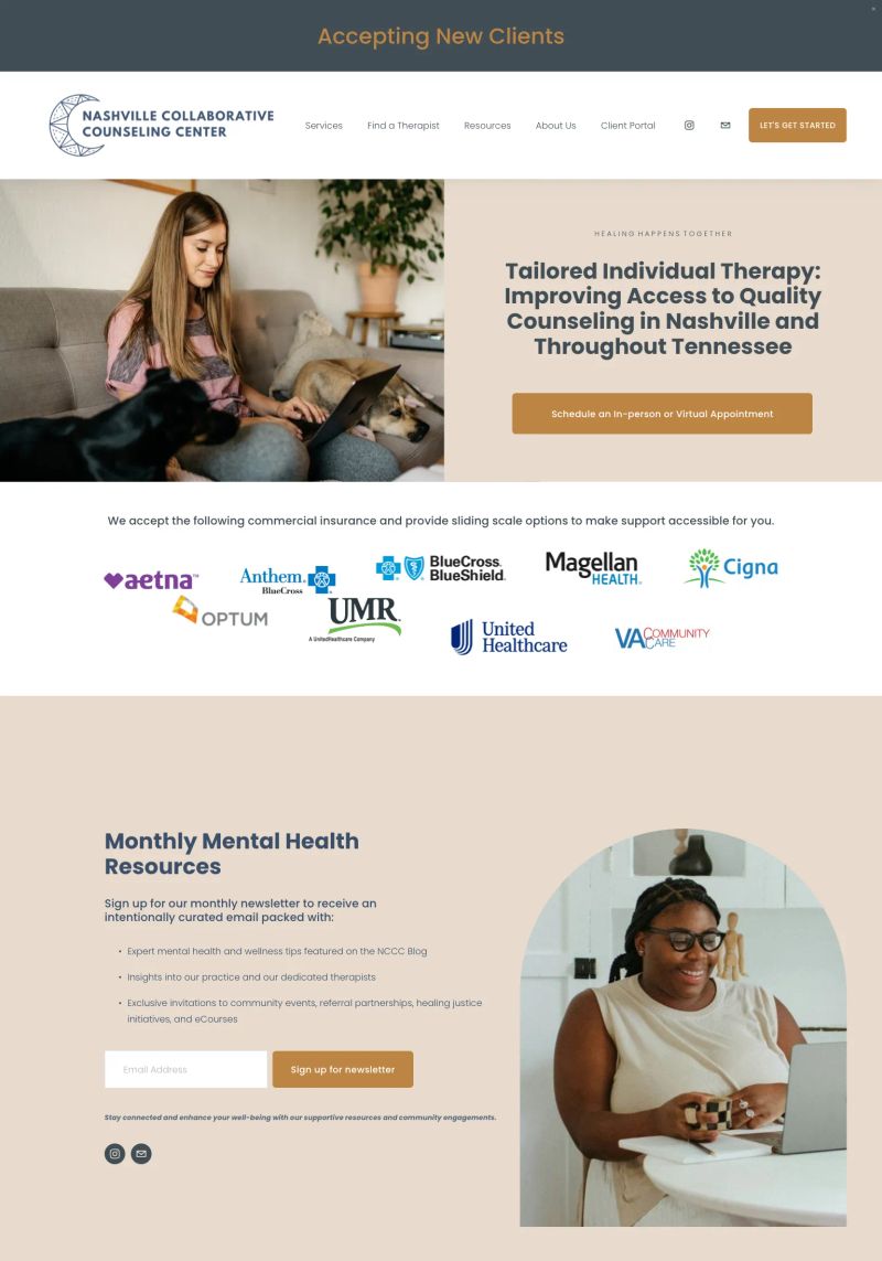 Nashville Collaborative Counseling Center screenshot