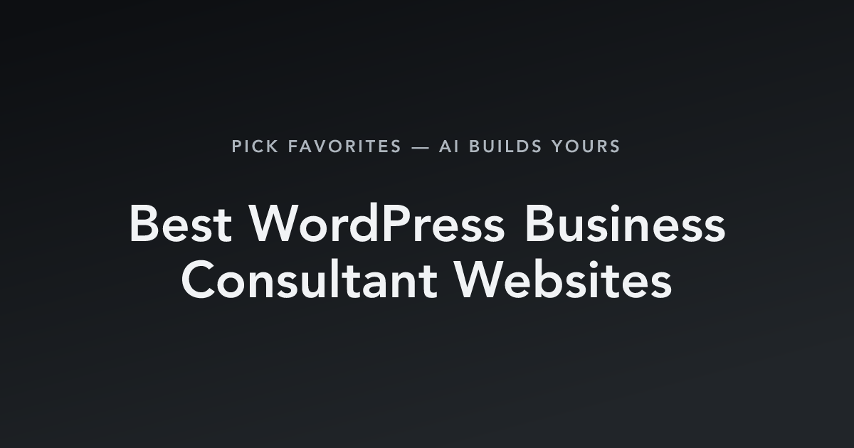 Best WordPress Business Consultant Websites with count