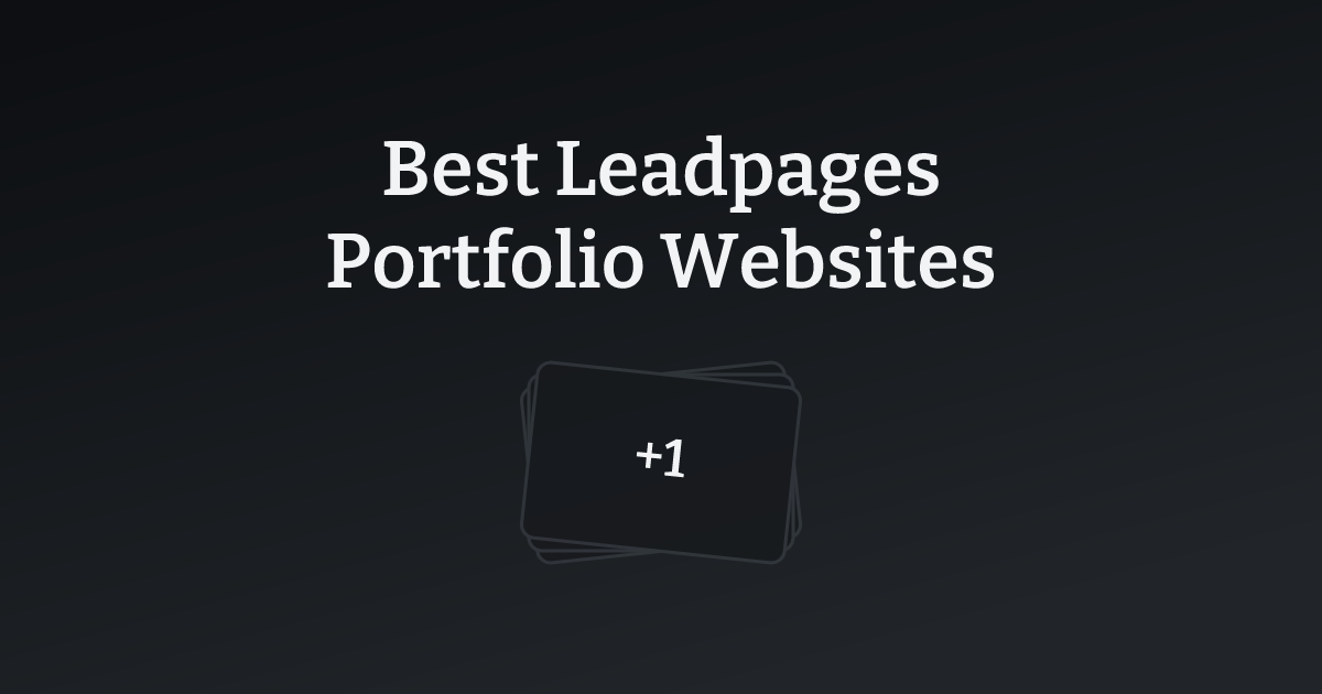 Best Leadpages Portfolio Websites with count