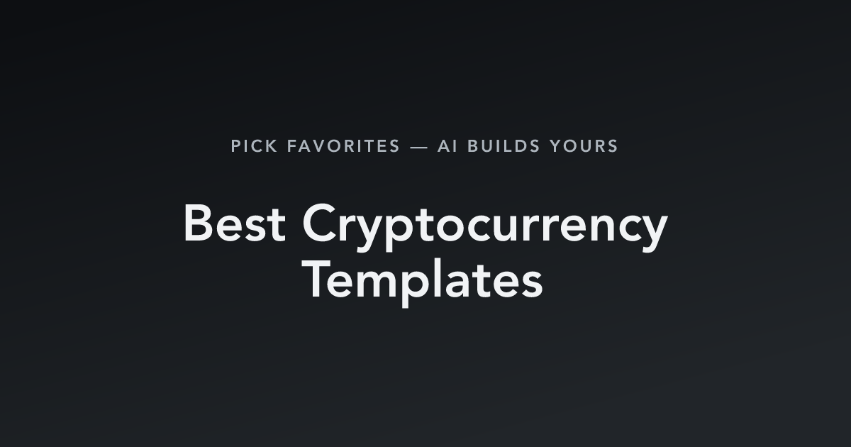 Best Cryptocurrency Templates with count