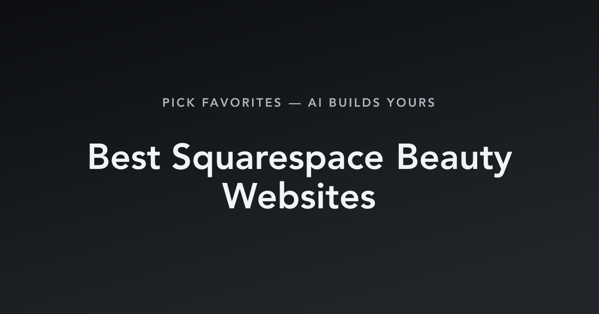 Best Squarespace Beauty Websites with count