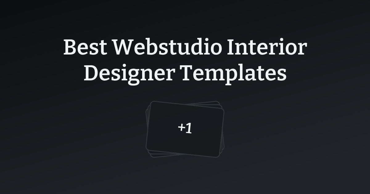 Best Webstudio Interior Designer Templates with count