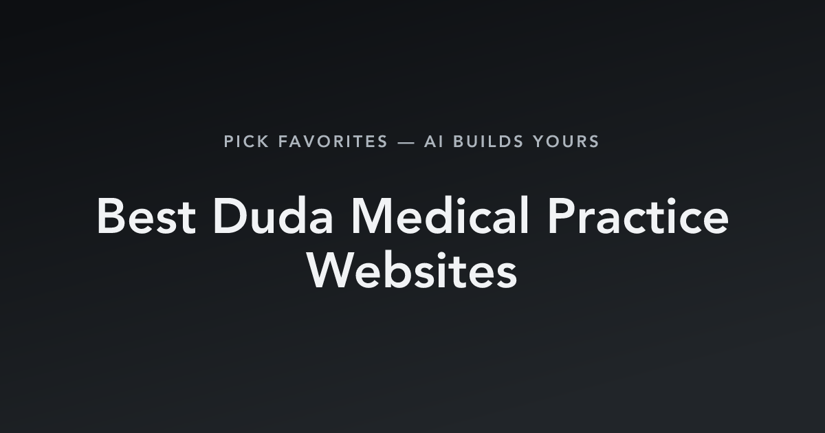 Best Duda Medical Practice Websites with count