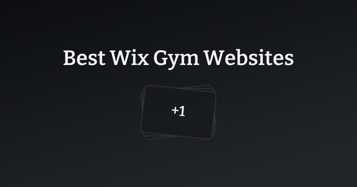 Best Wix Gym Websites with count