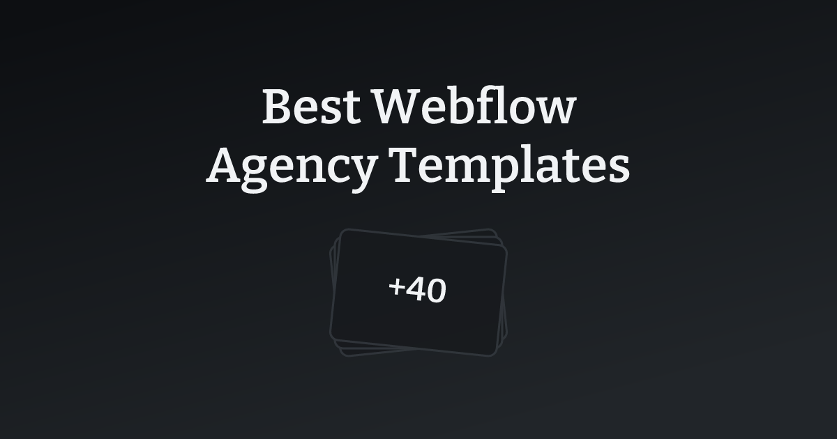 Best Webflow Agency Templates with count