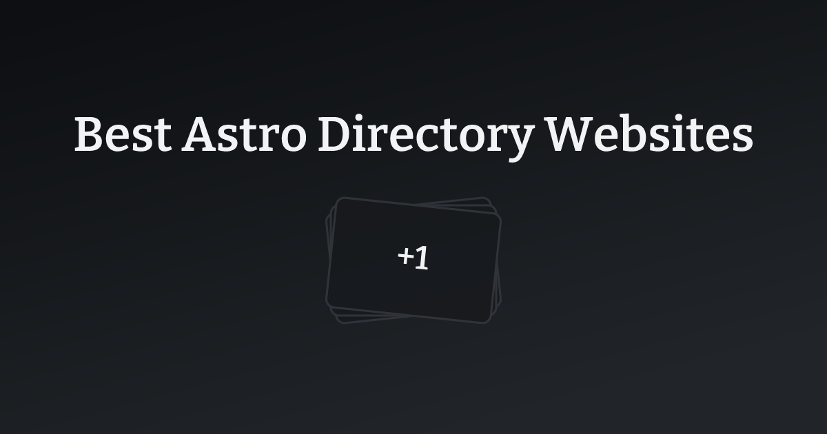 Best Astro Directory Websites with count
