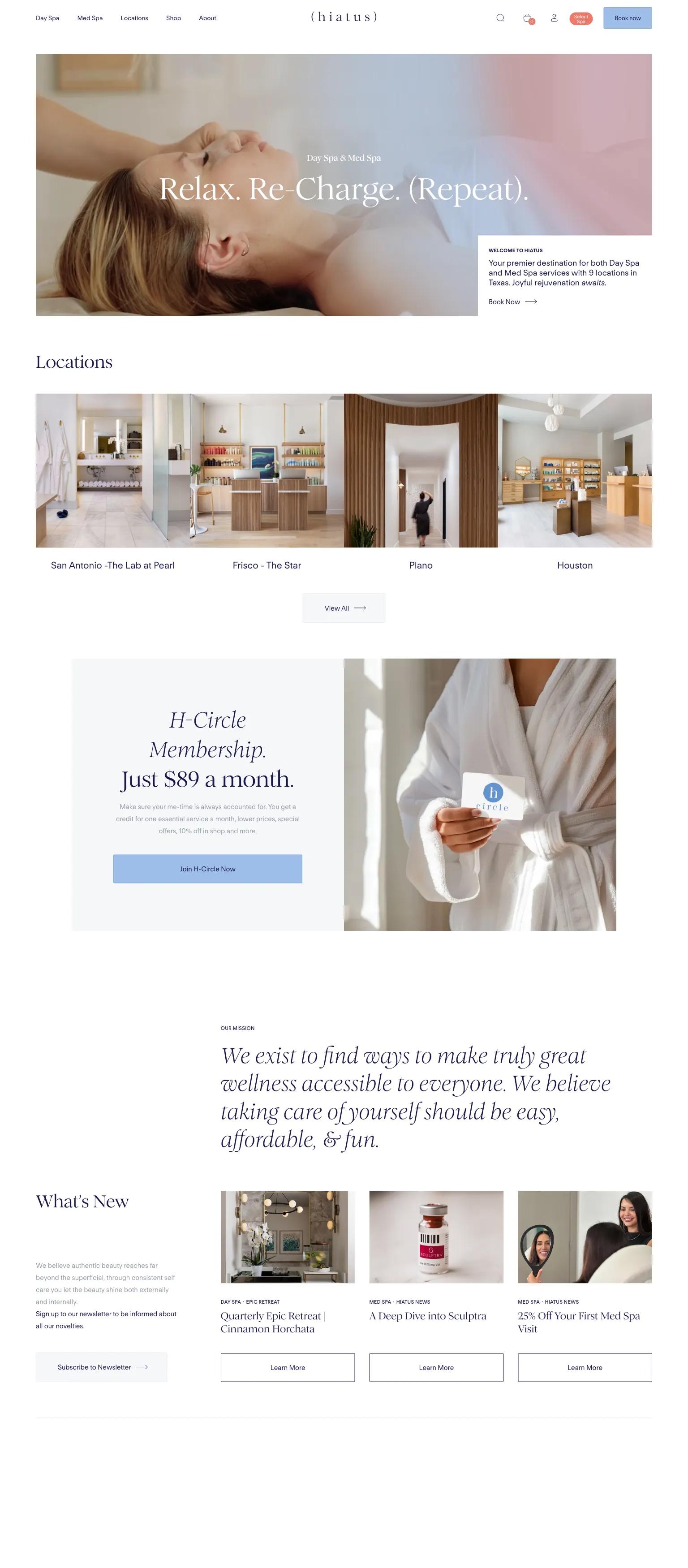 Hiatus Spa screenshot