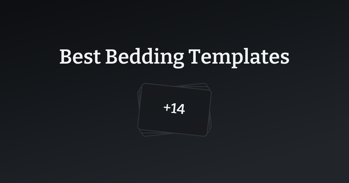 Best Bedding Templates with count