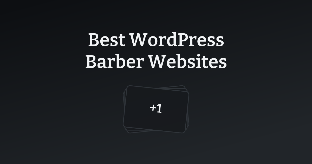 Best WordPress Barber Websites with count