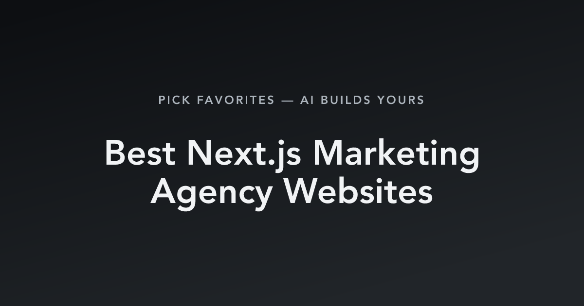 Best Next.js Marketing Agency Websites with count