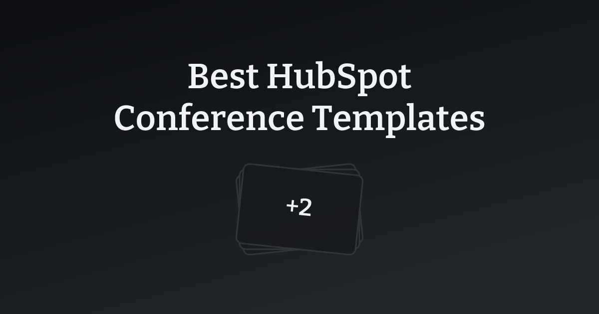 Best HubSpot Conference Templates with count
