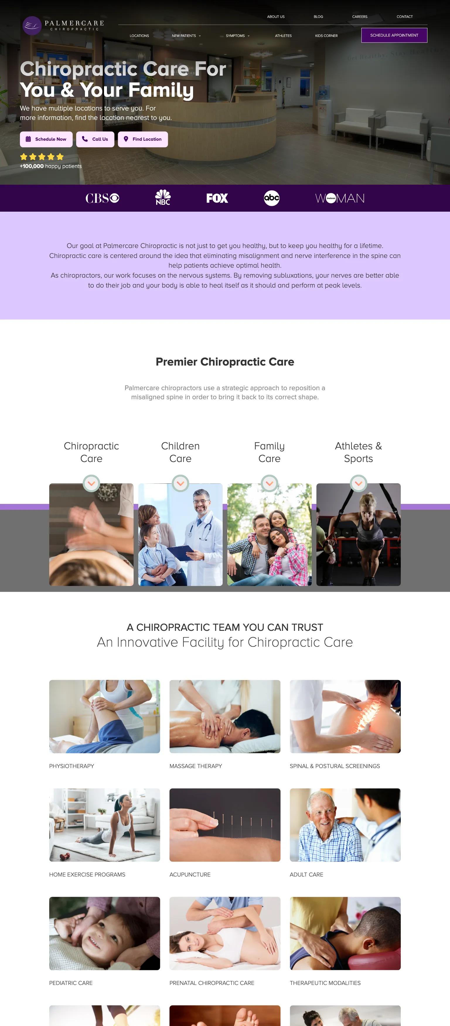 Palmercare Chiropractic screenshot