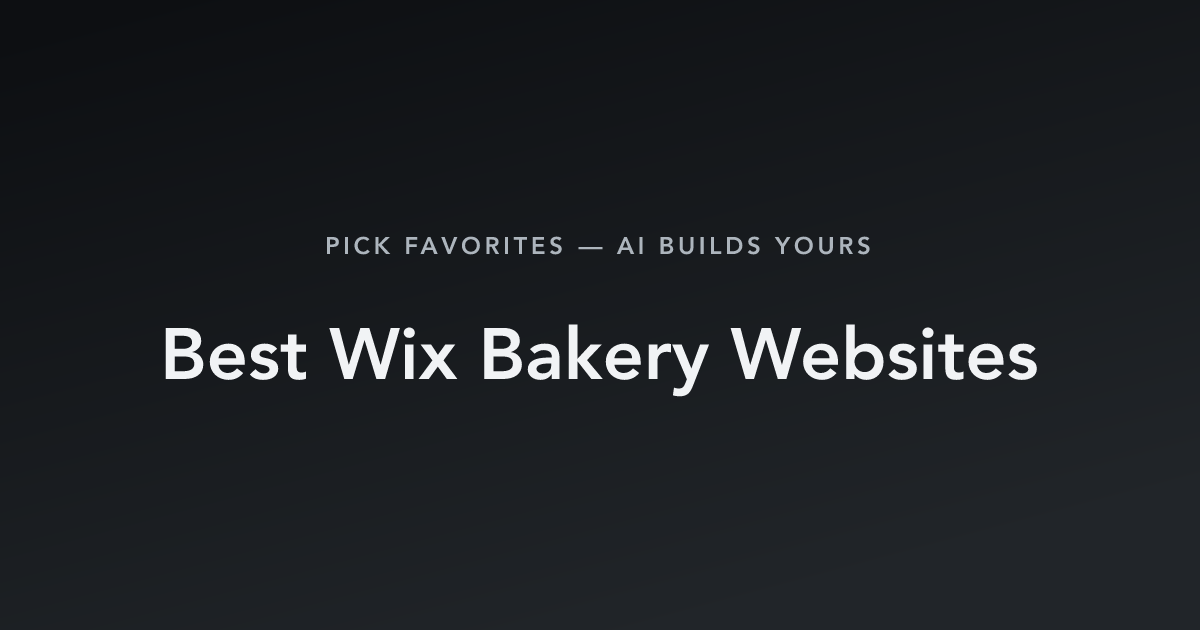 Best Wix Bakery Websites with count