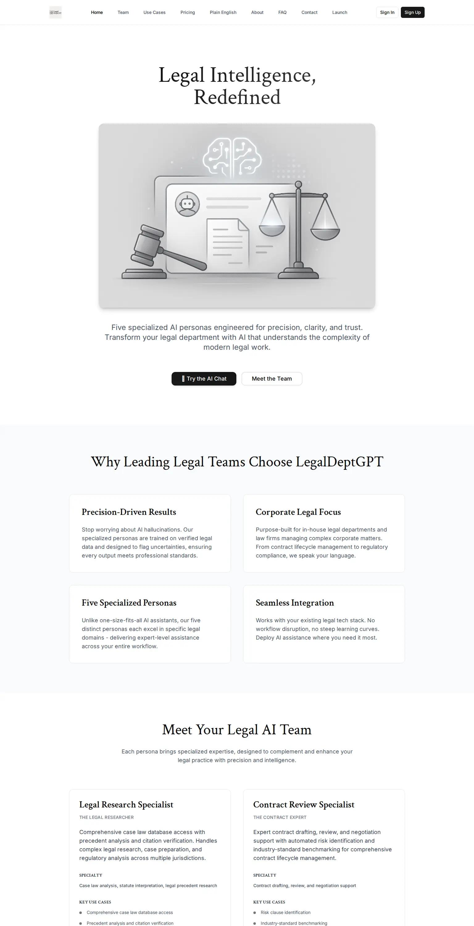 LegalDeptGPT screenshot